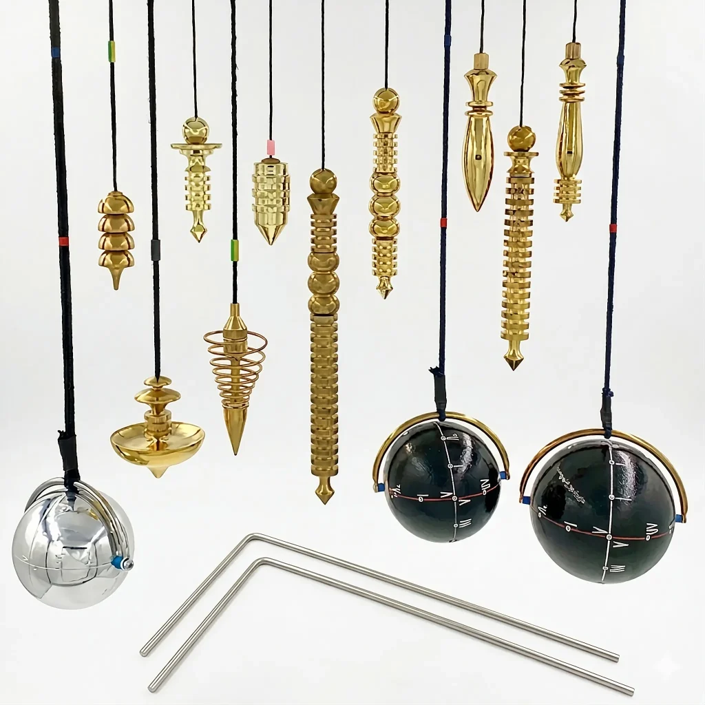 Grupo de pendulos y varillas